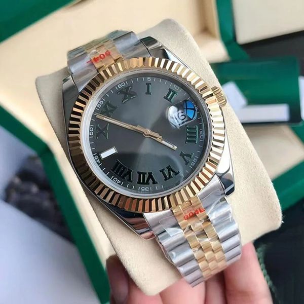 

mens watch designer watches automatic mechanical watch for men stainless steel strap 41 36mm waterproof wristwatch birthday movement watches, Slivery;brown