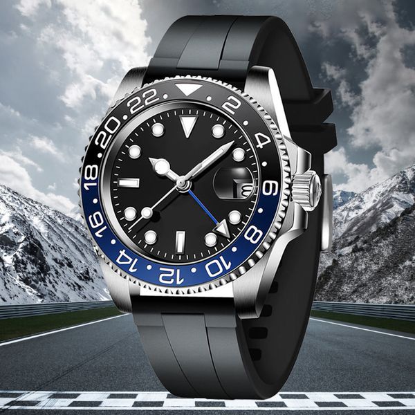 

mens automatic watch montres de luxe 40mm mechanical business classic style 904l stainless steel strap waterproof super luminous sapphire gl, Slivery;brown