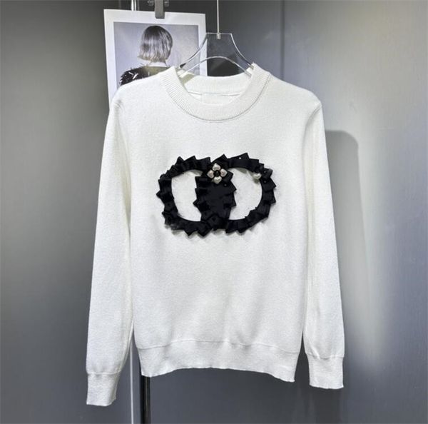 

women's sweaters women luxury brand cc designer sweaters, White;black