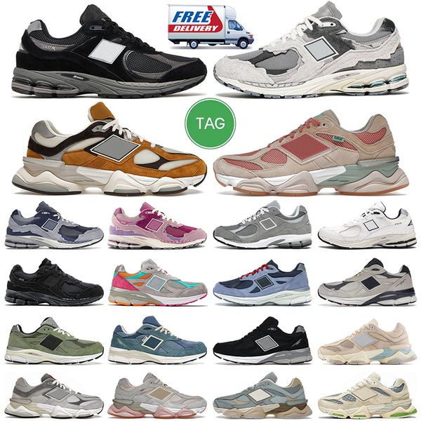 

new nb 9060 running shoes 990 2002r mens trianers women sneakers pack pink bricks wood rain cloud grey sea salt blue haze outdoor sports bal, Black