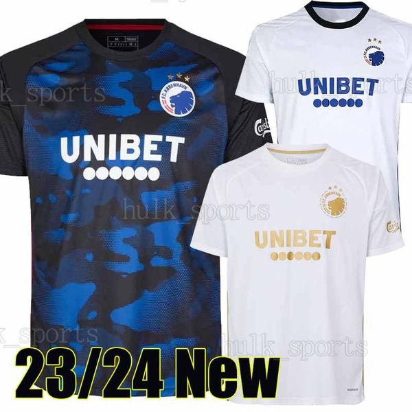 

2023 fc copenhagen soccer jerseys 23/24 home away gold special kit goncalves cornelius claesson bardghji amoo clem haraldsson lerager diks 2, Black;yellow