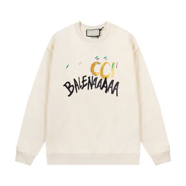 

2023s autumn and winter craft jacquard letter logo fashion long sleeve sweater student casual fleece hoodie l20-17, Black;brown