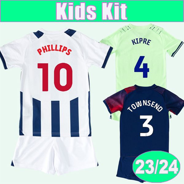 

2023 24 townsend mowatt kids kit soccer jerseys wallace molumby diang ajayi home away 3rd children's clothing football shirts short sle, Black
