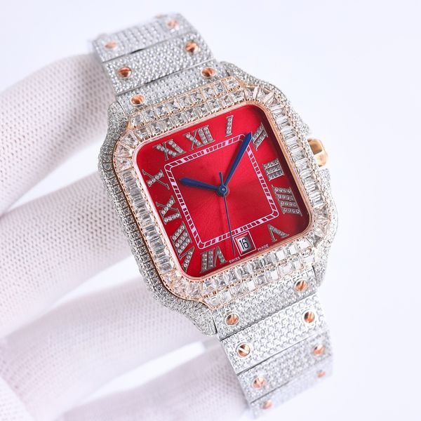

high-end watches, zircon, moissanite watches, swiss movement, waterproof 50m, handmade and customizable styles.c24, Slivery;black