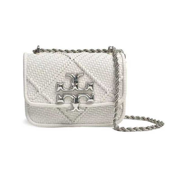 

18% off bag 2024 new launch designer handbag early launch tb new eleanor cowhide woven metal chain versatile organ tofu single shoulder cros