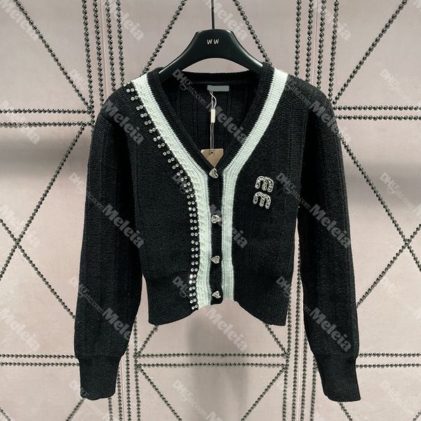 

women oversize cardigan love button knitted sweaters handmade rhinestone letter coats, White;black