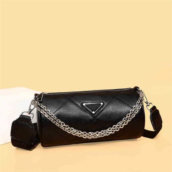 

purses clearance 70% off leather layer cowhide cylinder fashion chain embroidered rhombic single messenger small