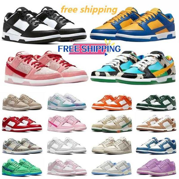 

mens casual trainers gai man woman shoes flat sneakers lows panda white black grey fog triple pink unc rose whisper team gold blue raspberry