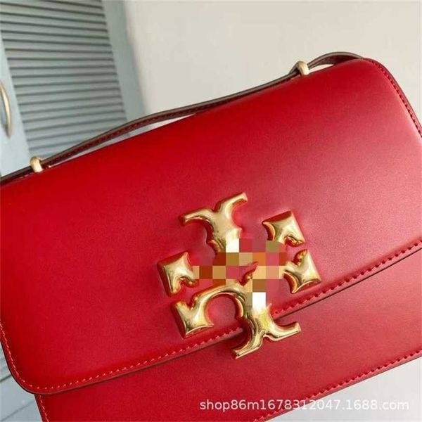 

18% off bag 2024 new launch designer handbag early launch new tb head layer cowhide small gold brick red wedding single shoulder crossbody o