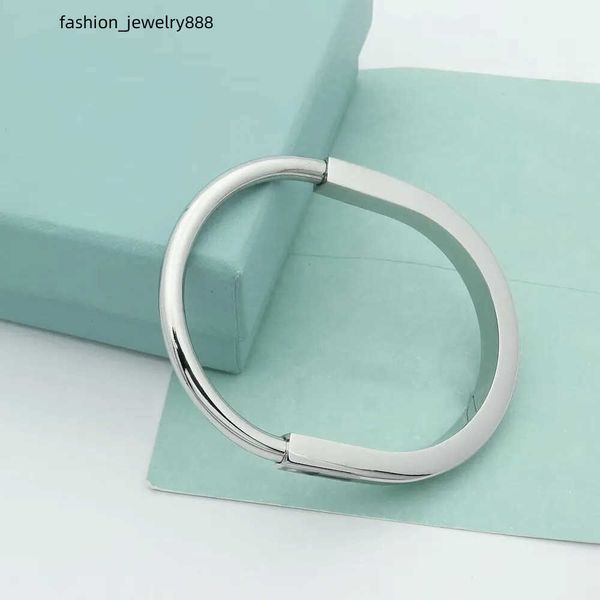 

titanium steel bangle designer lock bracelet silver rose gold bracelets for women jewelry with velvet bag, Black
