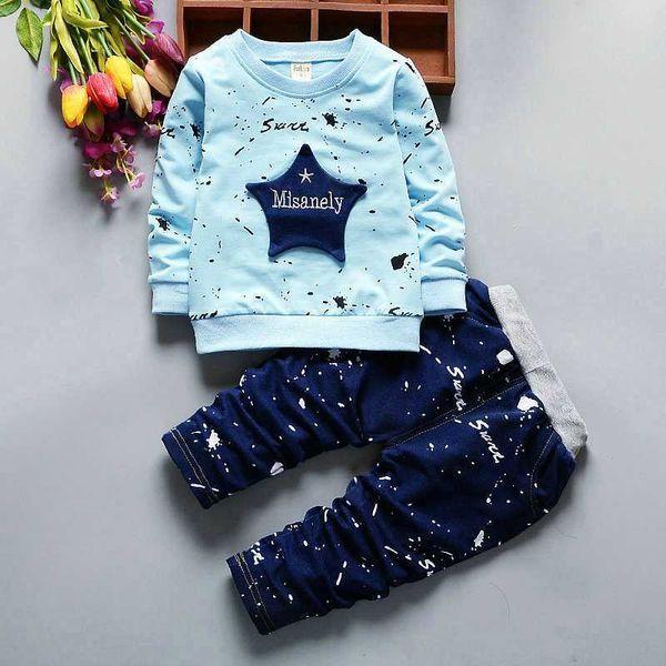 

boys spring autumn children girls clothing cotton long sleeve letter sets kids clothes tracksuit baby t-shirt pants 2 pcs/suit, White