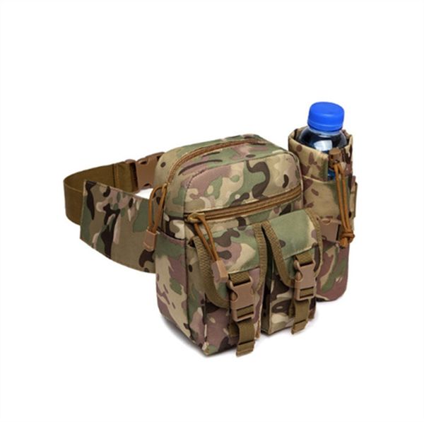 

new outdoor waist bag men tactical water bottle waterproof molle camouflage hunting hiking climbing nylon mobile phone belt pack a21