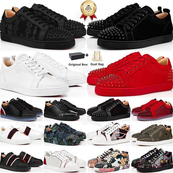 

designer red bottom dress shoes for men women sneakers platform flat shoe fashion luxury loafers vintage red bottoms loafers fashion spikes, Black