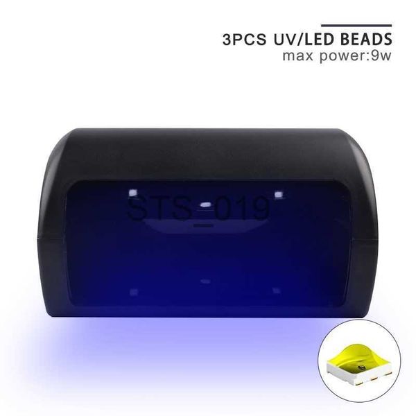 

nail dryers 9w black nail dryer 3led uv led gel nail lamp mini for drying all gel polish led light nail art manicure tools 30s/60s/90s x0828