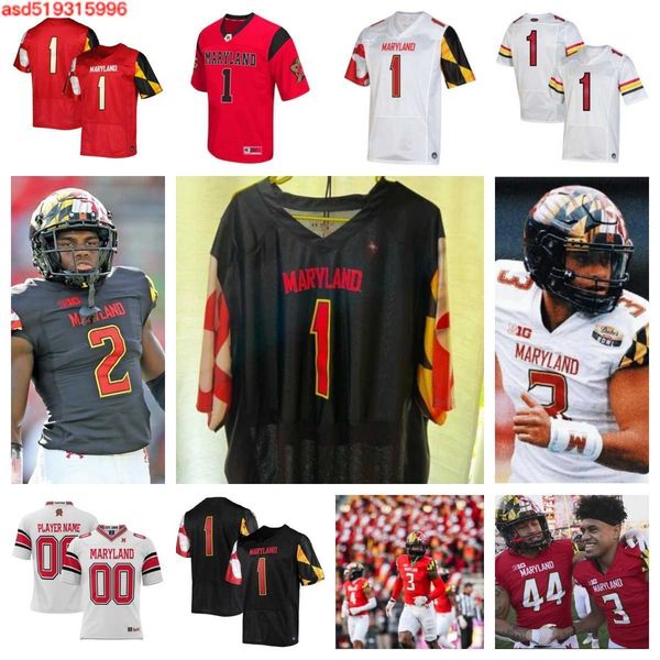 

2023 maryland terrapins football jersey 16 daniel wingate 32 mykel morman 54 deandre duffus 15 riyad wilmot 9 fa'najae gotay 90 lavon j, Black