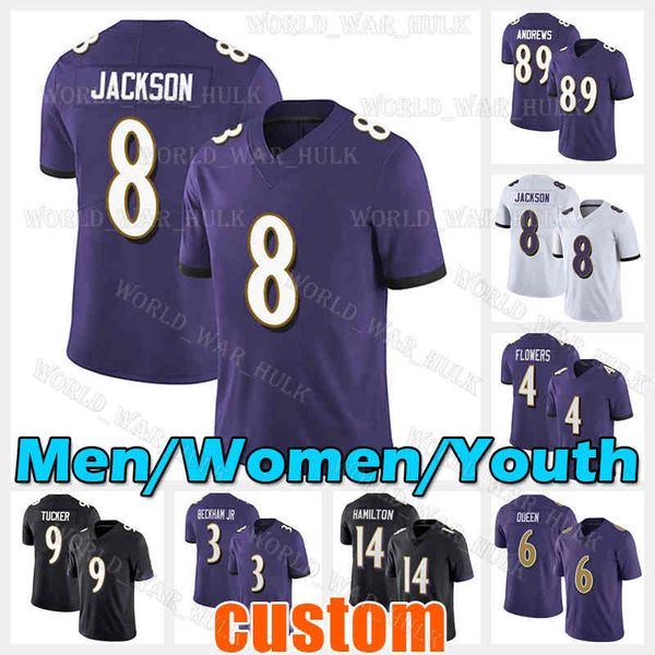 

8 lamar jackson jersey 6 patrick queen football 14 kyle hamilton 90 david ojabo 64 tyler linderbaum 99 odafe oweh 58 michael pierce 42 patri, Black;red
