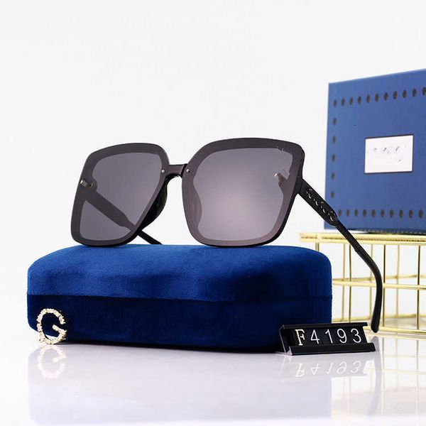 

designer sunglasses for women 2023 new women's polarized sunglasses box sunglasses net red fashion sunglasses large frame uv protection, White;black