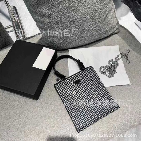 

22% off bag 2024 new launch designer handbag early launch women's fashion rhinestone handheld tote small one crossbody vertical chain m
