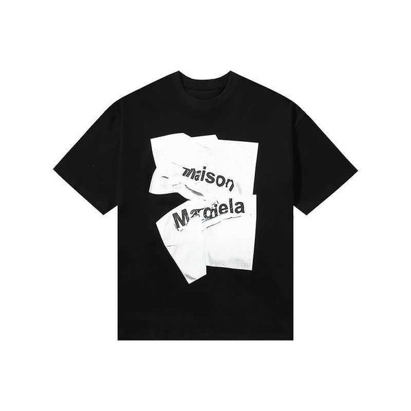 

high shirt margielas mm6 designer quality digital t pattern summer casual short sleeved t-shirt zq2j zq2j, White;black