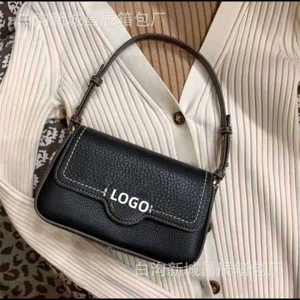 

20% off bag 2024 new launch designer handbag early launch summer new litchi pattern one small with western style stick contrast color crossb