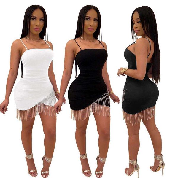 

weimeizi style nightclub skirt fashionable tasseled for ladies, Black