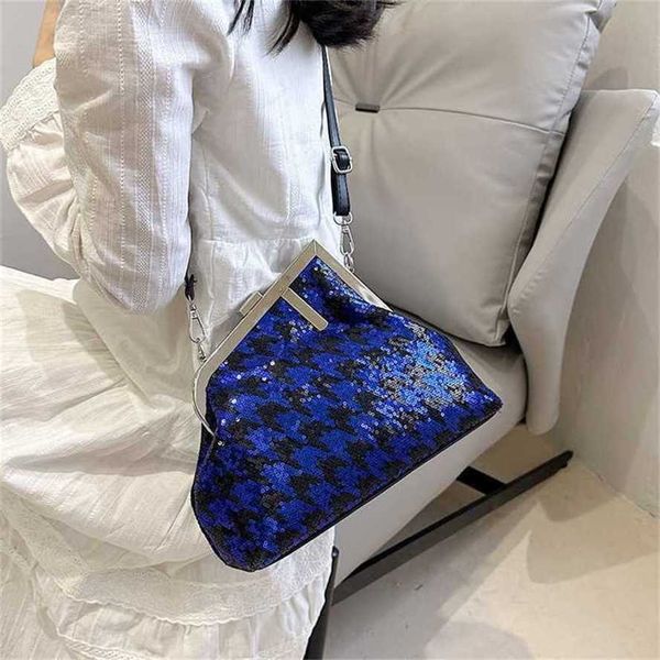 

bag 2024 new launch designer handbag korean sequin summer women's popular online live broadcast same shoulder clip straddle tide