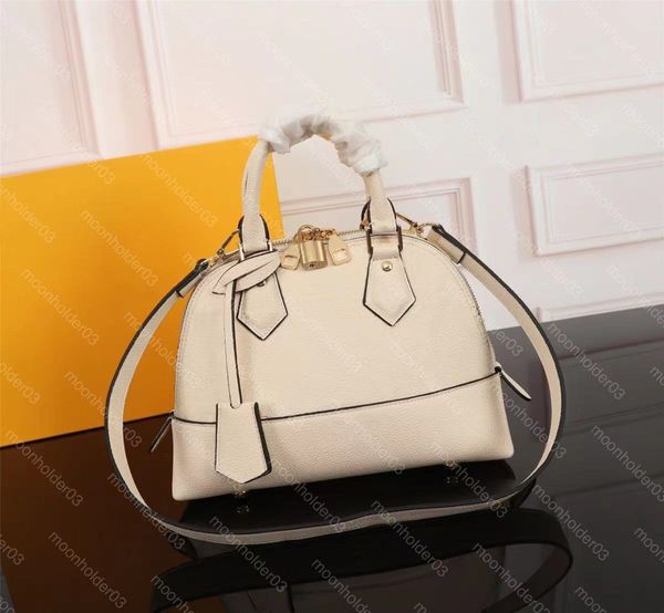 

designer handbags luxury shell bag alma bb mini totes fashion shoulder bag for women leather handle messenger bags lady cross body wear resi