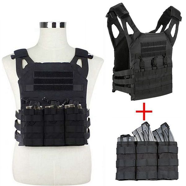 

men's vests tactical vest military combat vest plate wargame airsoft military outdoor hunting vest armor man tactical equipment 230826, Black;white