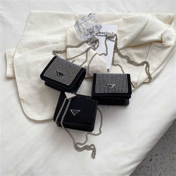 

22% off bag 2024 new launch designer handbag early launch water diamond small square cross body chain lipstick headphone women's mini