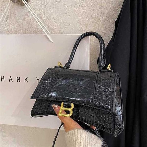 

13% off bag 2024 new launch designer handbagnew classic letter hourglass texture crocodile cross body women's versatile