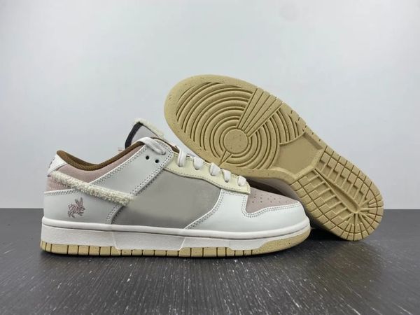

rabbit year white grey sb dnks low designer sports shoes casual skates outdoor trainers sports sneakers fast delivery with original box