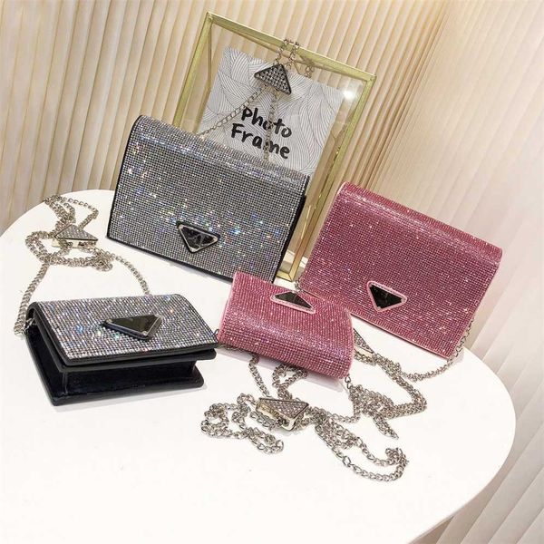 

luxury handbags sale fashion diamond shoulder winter new female designer handbags vintage leather bag for women with card holder and mirror