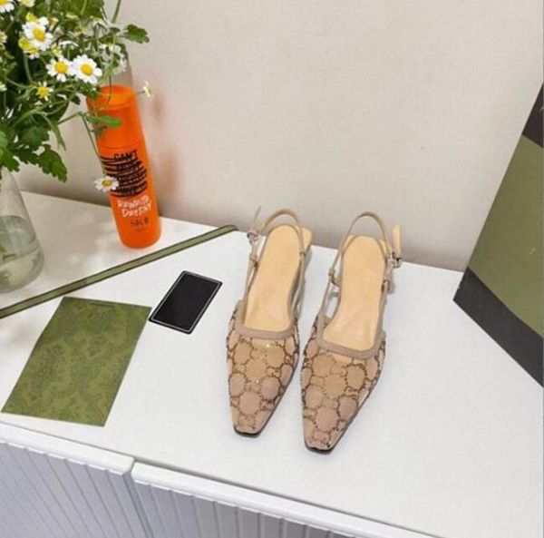 

gauze sandals rhinestone decoration calico women dress shoes luxury designers small square head kitten heel back strap genuine leather sole, Black