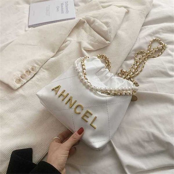 

26% off bag 2024 new launch designer handbag pearl chain small xiangling grid bucket trend versatile one crossbody for women