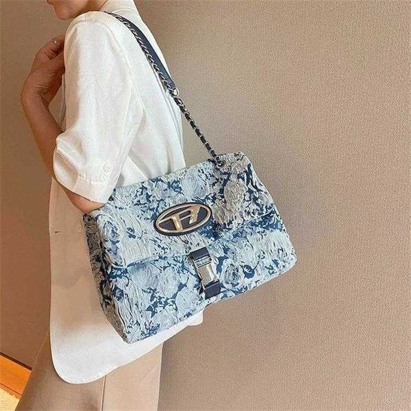 

20% off bag 2024 new launch designer handbag early launch versatile large capacity for new denim buttot with popular and one crossbody