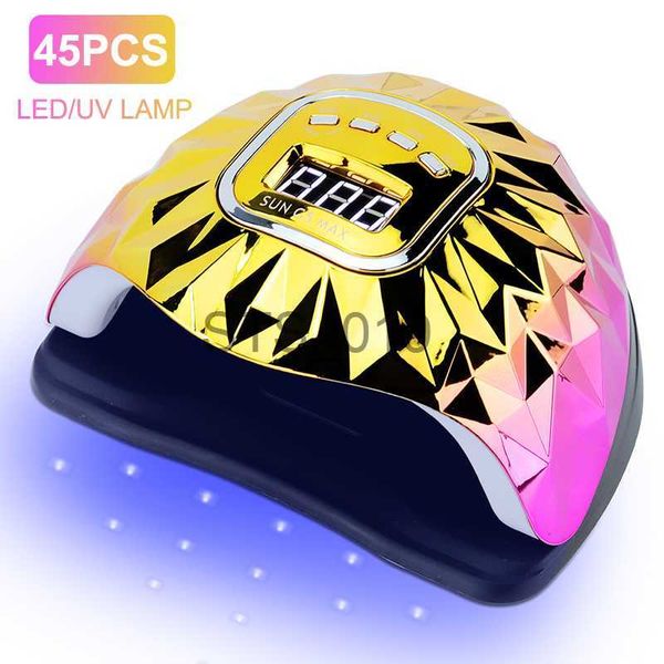 

nail dryers nail dryer 45 lamp beads has 4 timers smart sensors colorful nail lamp for curing all gel laser color diamond shape design x0828