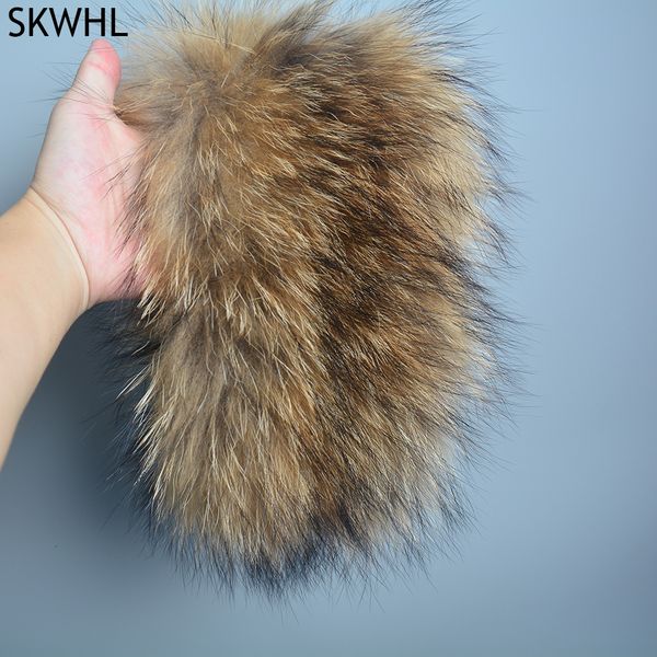 

scarves womens winter warm real fur scarf fur headbands fur scarves luxury neck warmer good elastic natural fur mufflers 230826, Blue;gray