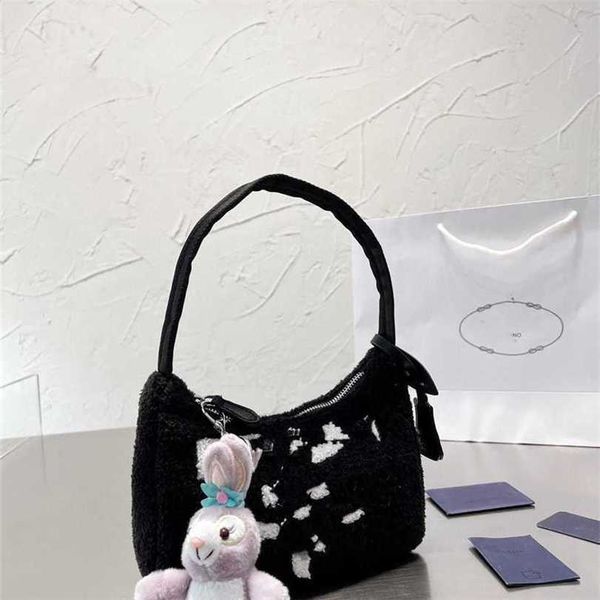 

20% off bag 2024 new launch designer handbag married autumn/winter plush underarm rabbit versatile large capacity diagonal straddle