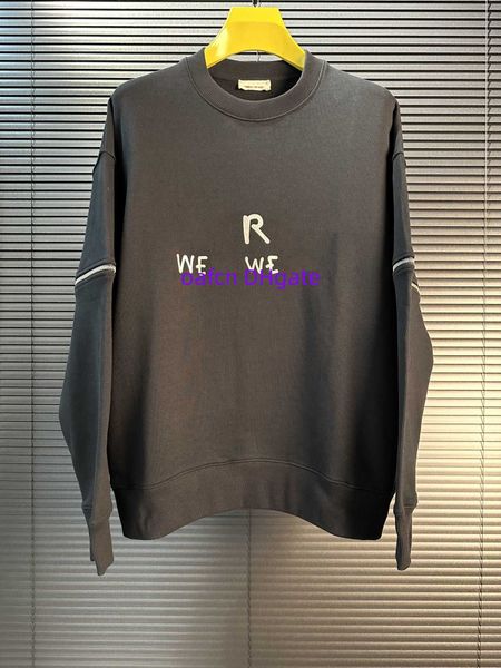 

23ss latest designer hoodie fashion print design us size sweater luxury brand men's crop hoodie zipper sweater sleeve removable, Black