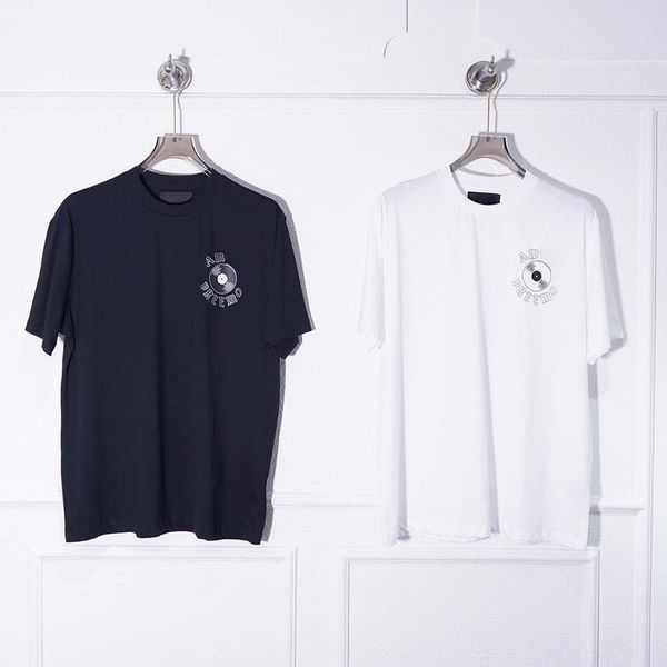 

new mens designer t shirts women tees luxurys designers t-shirts premier record tee men fashion casual short sleeve street designer top, White;black