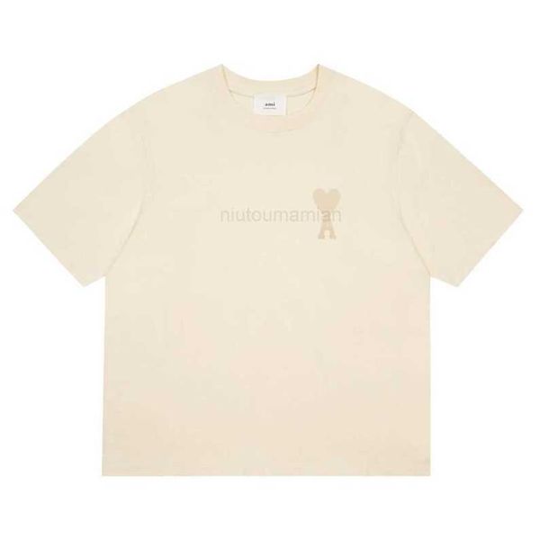 

t shirts for men women macaron women's sleeved love badges amis peach heart embroidery and high couple t-shirts short quality 0fy5, White;black