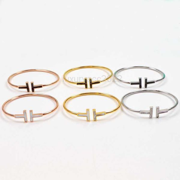 

designer bracelet jewelry t double t black and white beimu style diamond embedding fashion versatile net red same style popular gift tiffani