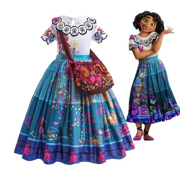 

girl's dresses uporpor encanto mirabel princess led light up dress for girls cosplay isabela christmas birthday party carnival evening, Red;yellow