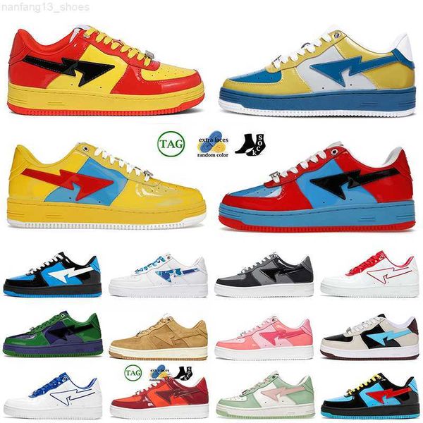 

2023 fashion luxury platform stas sk8 famous designer sneakers casual shoes womens mens sports patent leather black grey orange green platfo