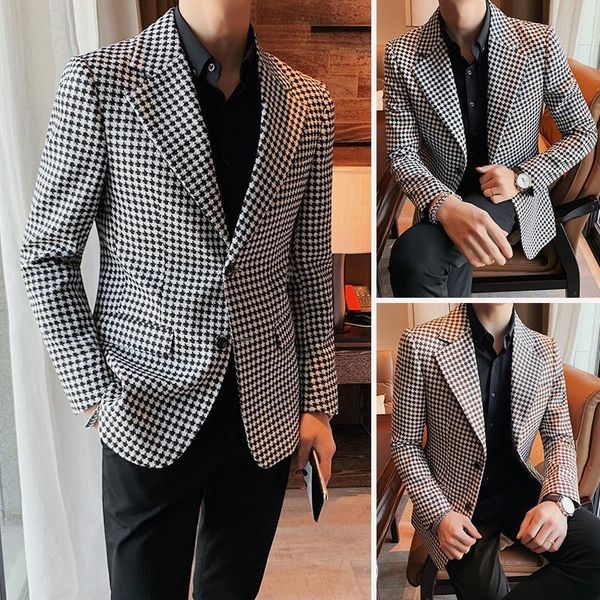 

designer blazer single breasted plinth mens blazer fashion slim fit casual man blazer m-3xl, White;black