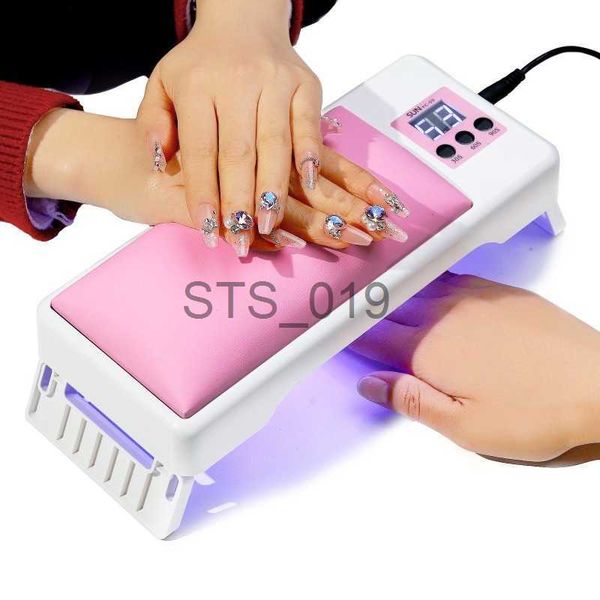 

nail dryers hand pillow nail dryer uv/led light digital display foldable timer quick drying manicure ptherapy lamp nail tools x0828