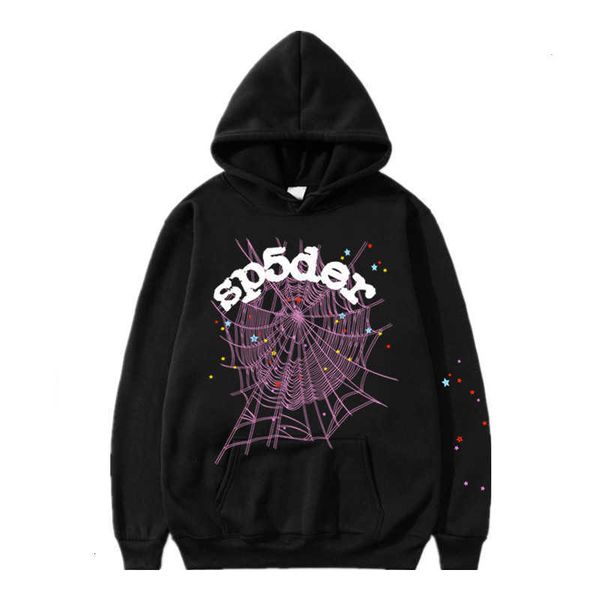 

mens and designer pants tracksuits young thug spider hooded womens sweatshirts web printed graphic y2k track suits eu 0rs0 762hl, Black