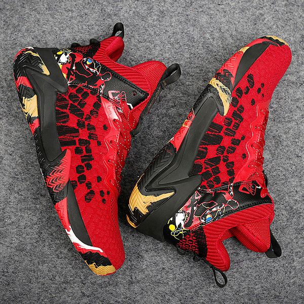 

dress shoes mens basketball teens nonslip cushioning breathable sport sneakers gym training large size zapatillas hombre 230826, Black