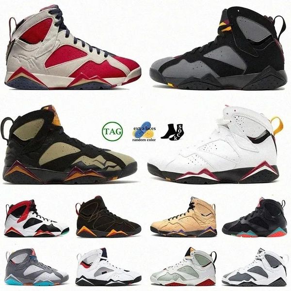 

with box jumpman 7 7s basketball shoes mens 7s og black pink blue silver yellow goldd brown green purple bronze white mountaineering sports