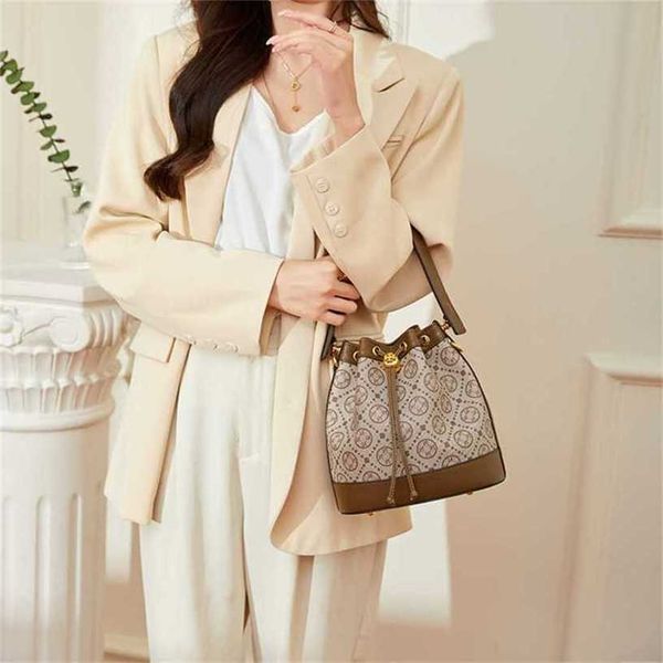 

13% off bag 2024 new launch designer handbaghand new tb women's vintage canvas bucket large capacity cross-body portable shoulder